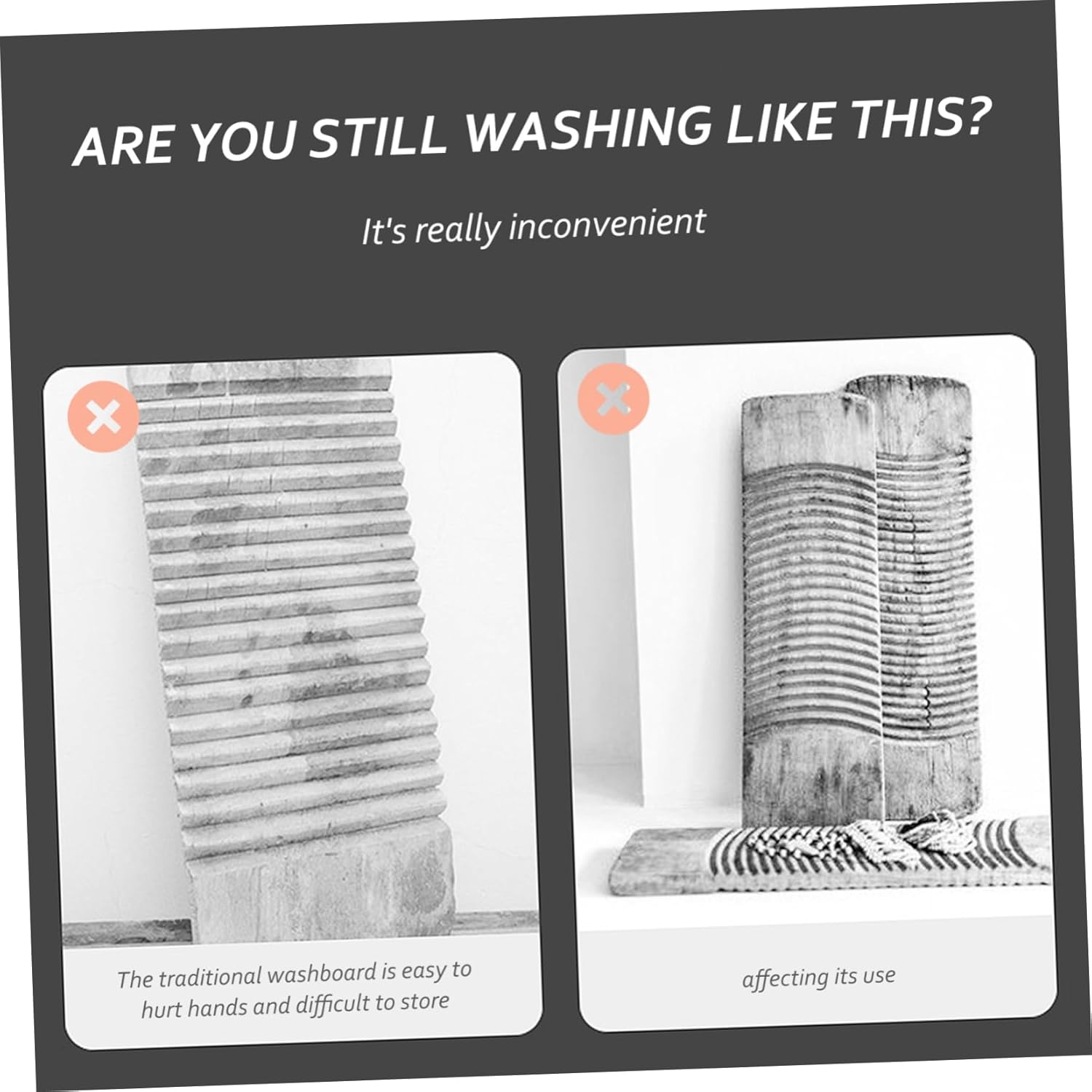 Washboard, Thickened Anti Slip Washboard for Home Laundry Compact for Cleaning