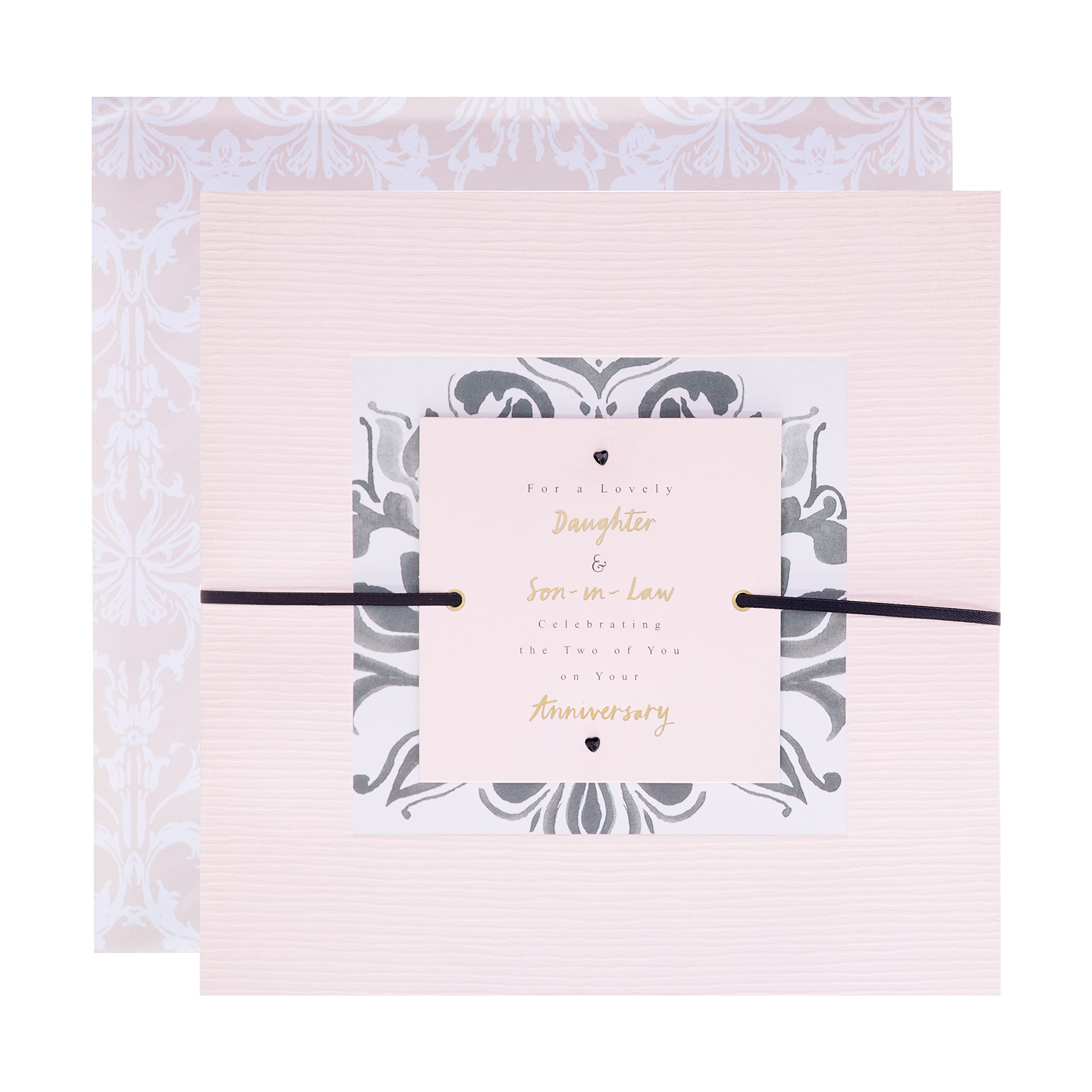 Hallmark Anniversary Card Daughter and Son-In-Law - Contemporary Text Based Design