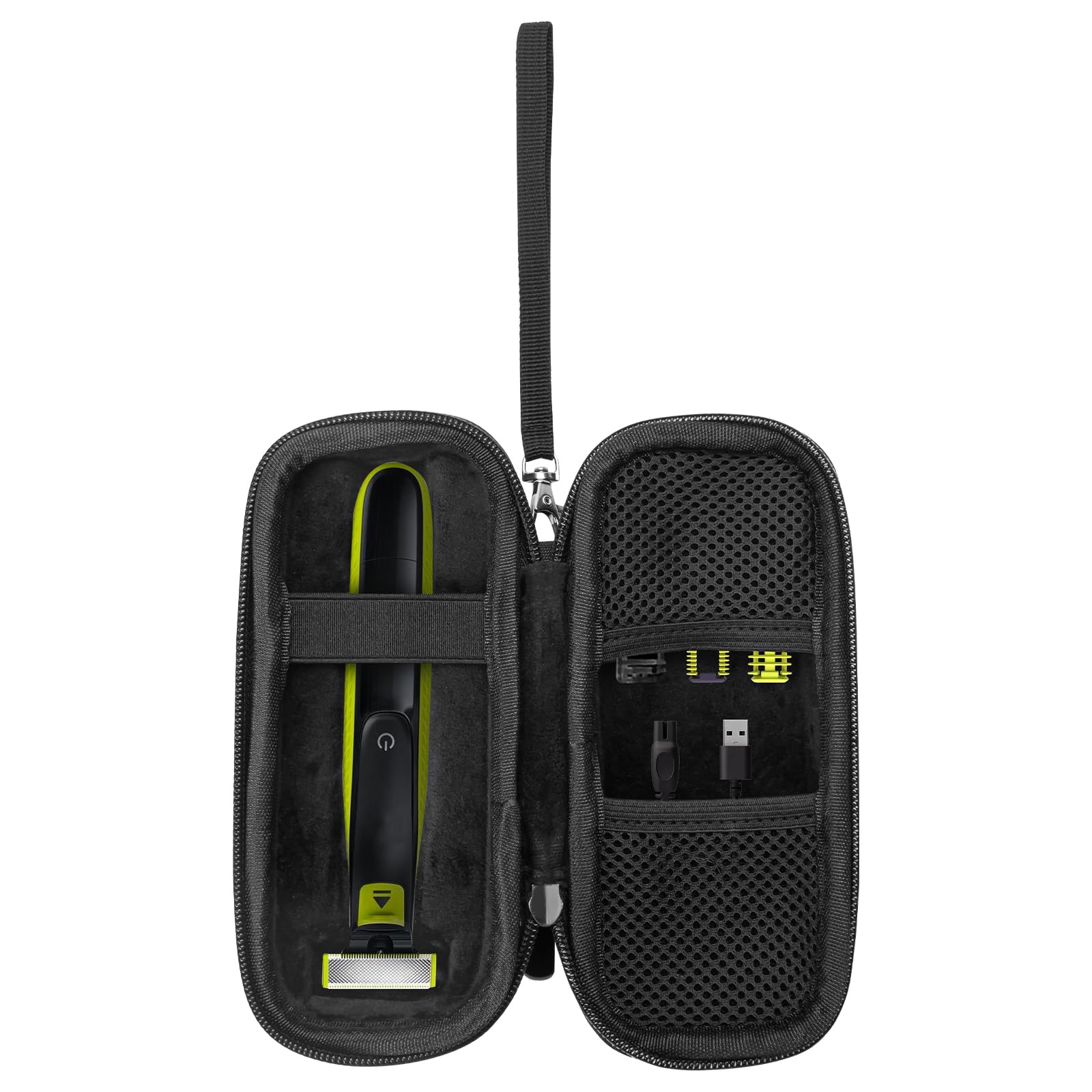 LinkideaRazor Storage Case, Portable Travel Razor Storage Bag, Replacement Blades Accessories Shaver Case for QP2520, QP2530, QP2630 (Black)