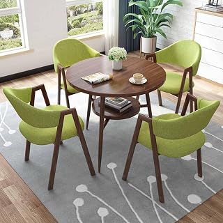Office Reception Conference Room Coffee Table, Negotiation Table, Reception, Dining Table 1 Table 4 Chairs, Business, Leisure Table and Chair Set(Green)