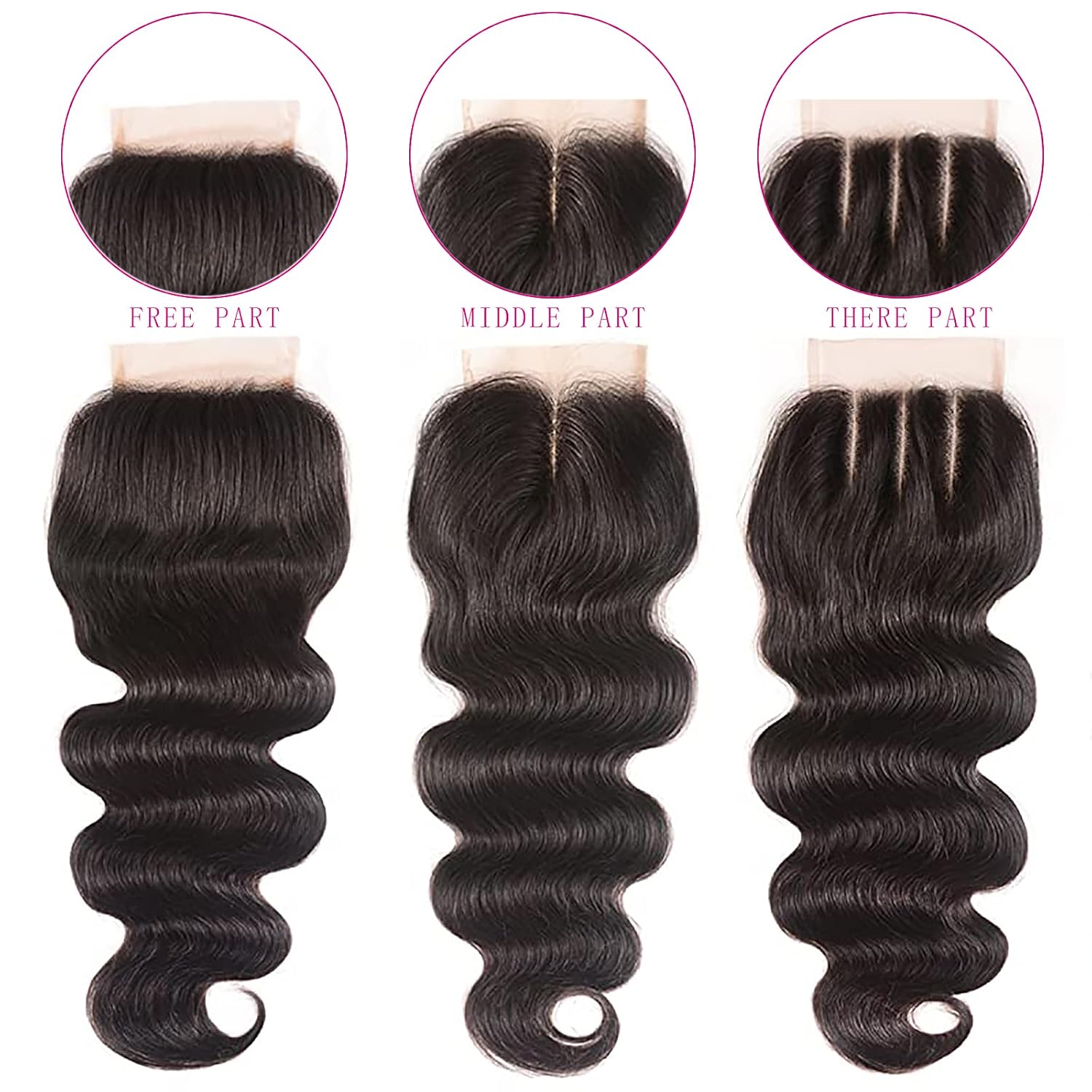 Body Wave Bundles 10A 3 Bundles With Closure Human Hair 100% Unprocessed Brazilian Virgin Raw Hair Bundles Extensions Double Weft Sew Weave Bundles Human Hair Natural Color Deals（18 20 22+16） image 5