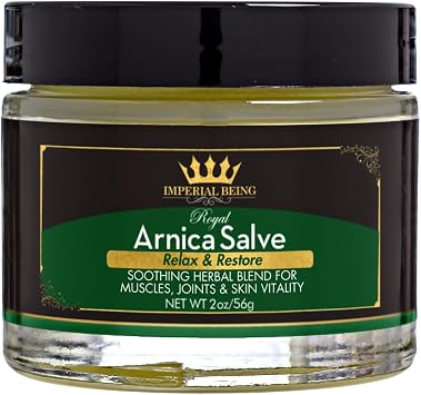 Royal Arnica Salve - Organic Bruise Care and Skin Recovery Balm, Natural Arnica Oil for Muscles, Joints, and Body Comfort, Botanical Massage Cream with Essential Oils, Herbal Relief Blend 2 oz
