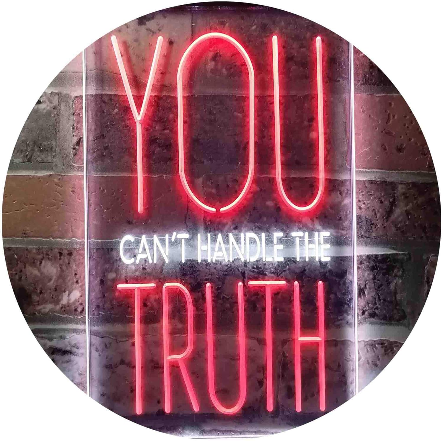 ADVPRO You Can't Handle The Truth Daily Quotes Dual Color LED Neon Sign White & Red 8 x 12 Inches st6s23-i3690-wr