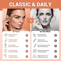 Vista 5 de Microblading Eyebrow Pencil, 2025 Upgraded Waterproof Four-tip Beard and Eyebrow Pen, Long Lasting 3D Eye Brow Pencils for Women Natural Hair-Like