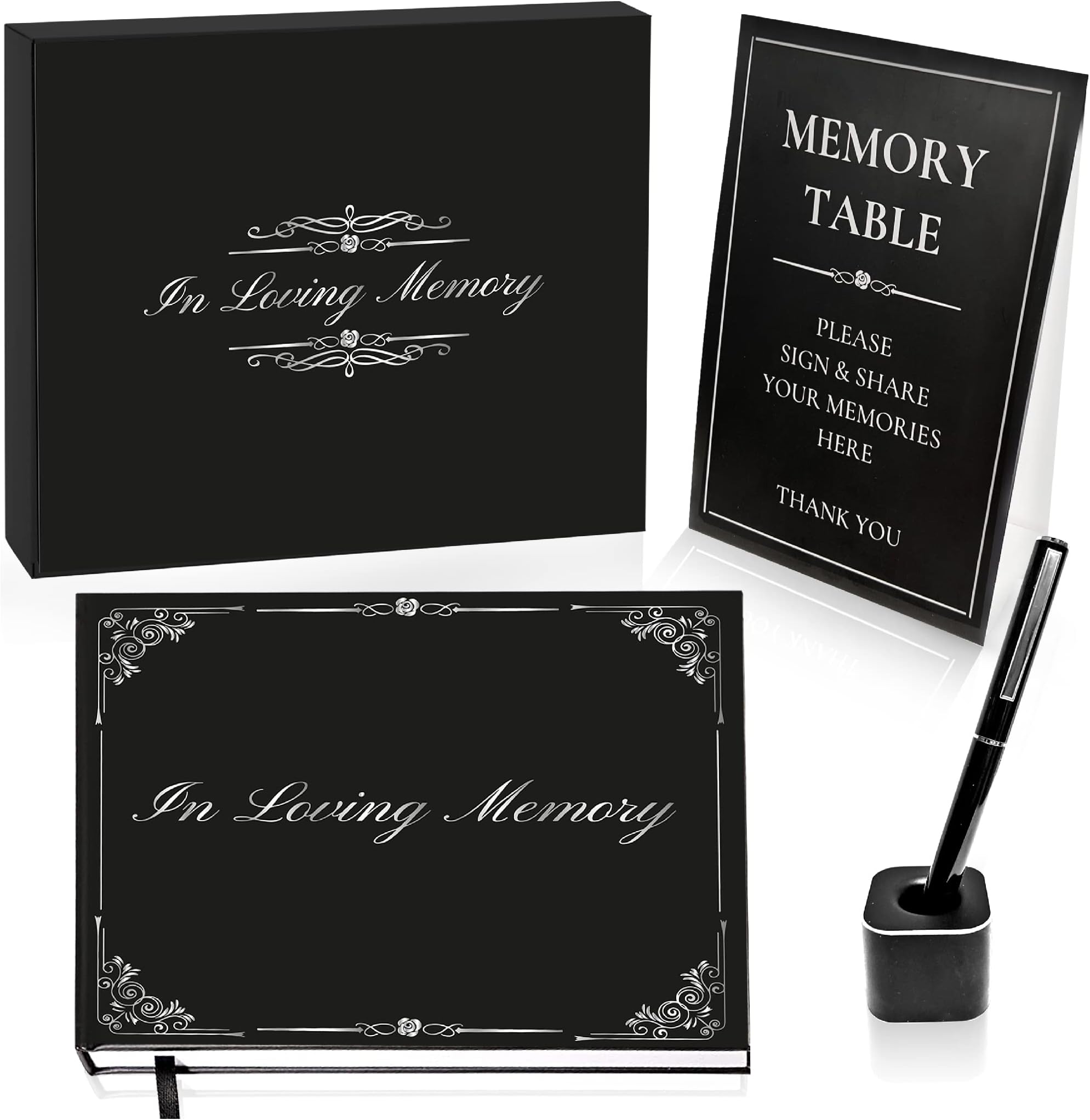 VEX LTD. Funeral Guest Book Set, 207 Entries Funeral