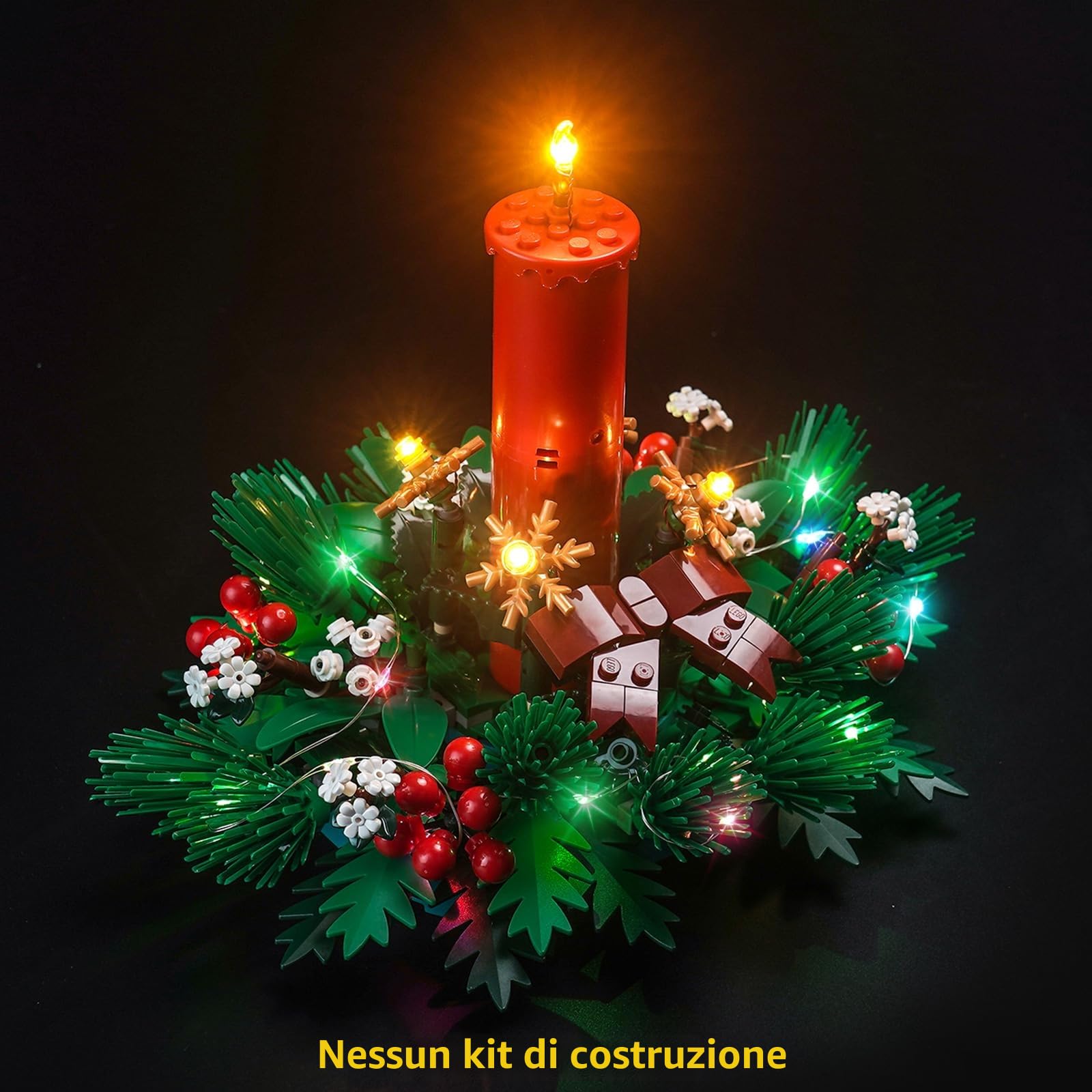 Set di luci a LED compatibile con Lego Christmas Table Decoration (nessun modello), set di illuminazione decorativa compatibile con 40743 Christmas Table Decoration giocattolo creativo