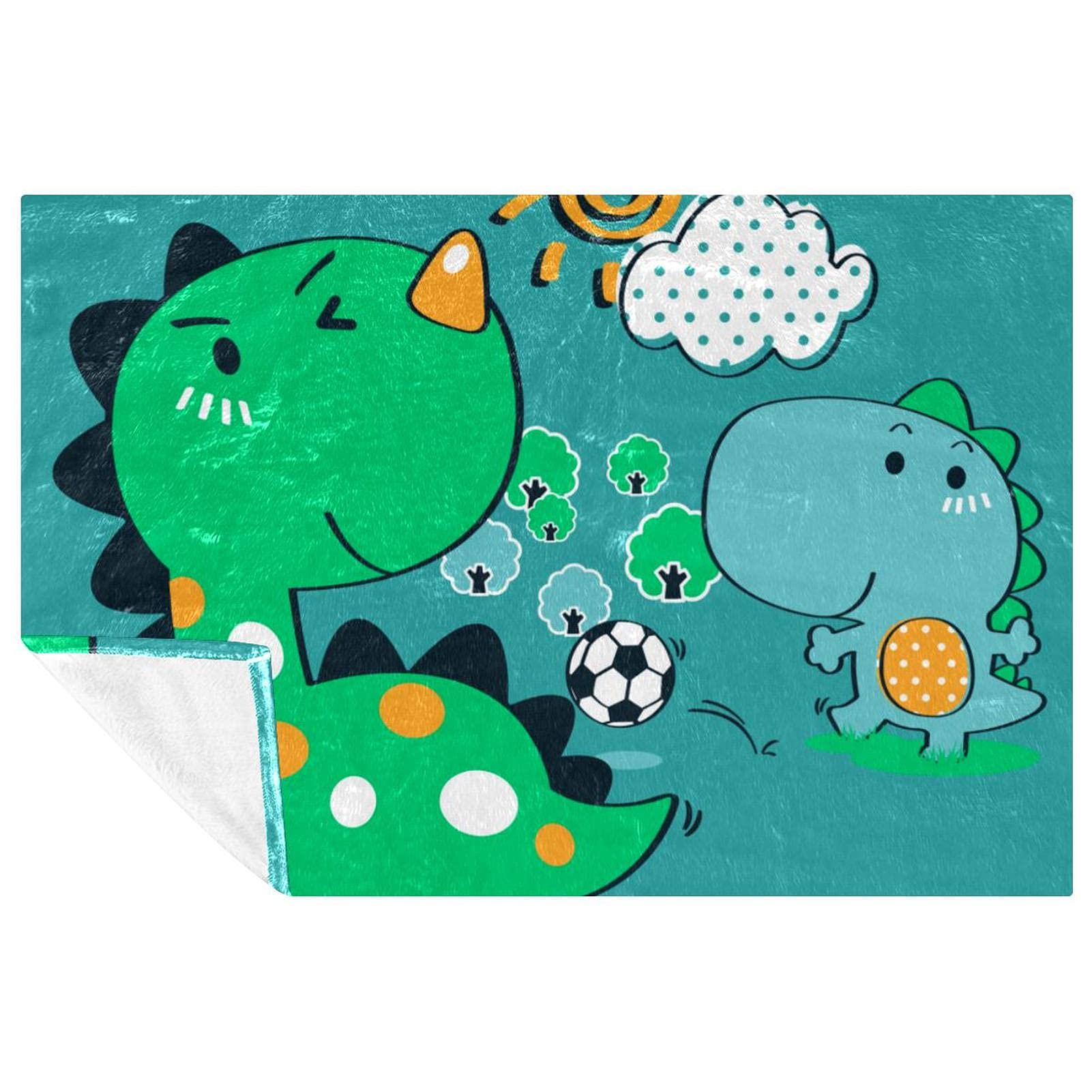 Couverture dinosaure douce plaid enfant idéal pour un cadeau d'anniversaire