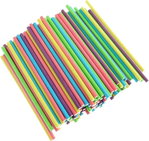 Miniatura 5 de ZYAMY 100 unidades de palillos de paletas de colores de 0.394x0.138 in 4 pulgadas palillos de piruleta 5 colores DIY Bakeware Cake Kitchen Gadgets