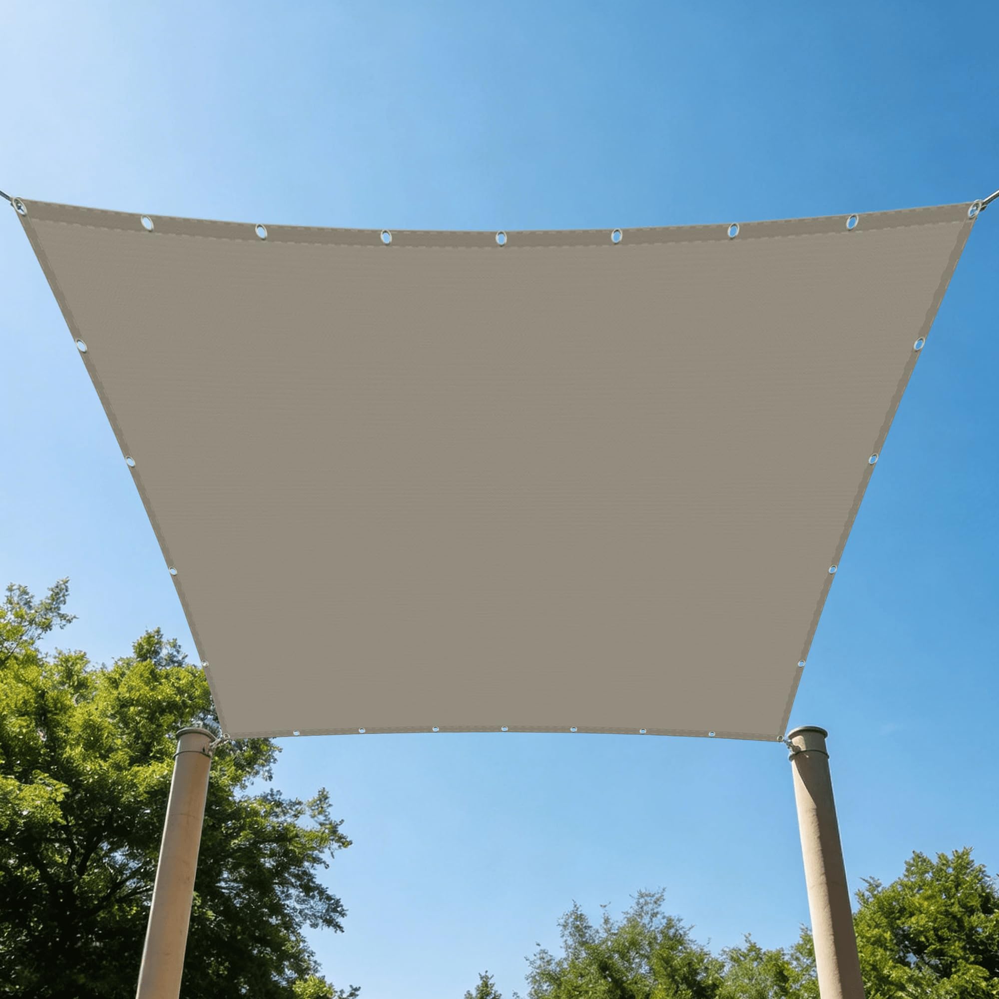 Voile d'ombrage rectangulaire pour patio et extérieur estival