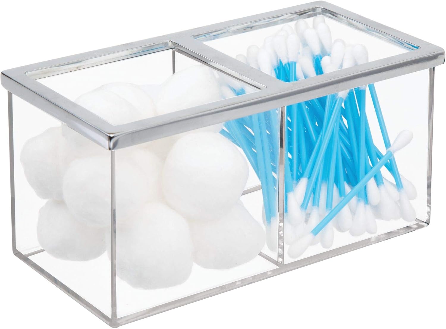 iDesign Clarity BPA-Free Plastic Customizable 4-Piece Organizer, 6.5" x 6.5" x 4.53"