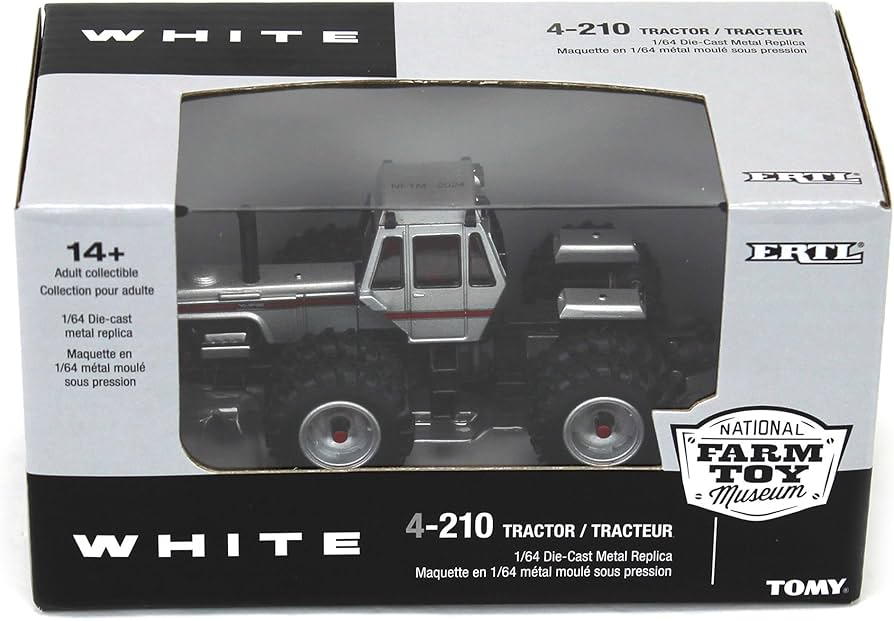 1/64 ERTL ダイキャストモデル 4台セット Amazon.com: ERTL 1/64 White 4-210 4WD Tractor with Duals, 2024