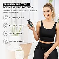 Vista 3 de DMoose Fitness Lions Mane Mushroom Supplement - 5300mg Adaptogenic Blend for Memory, Focus & Immune Support, 5in1 Lionsmane, Chaga, Maitake