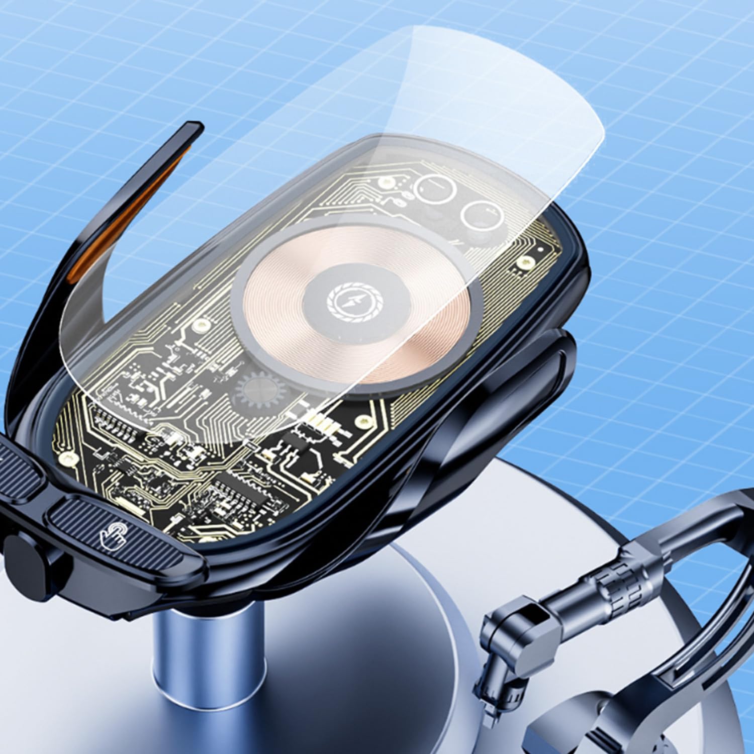 DIALFA Fast Charging Auto-Clamping Car Charger Phone Mount Air Vent Cell Phone Holder, Wireless Car Charger Mount Compatible with iPhone