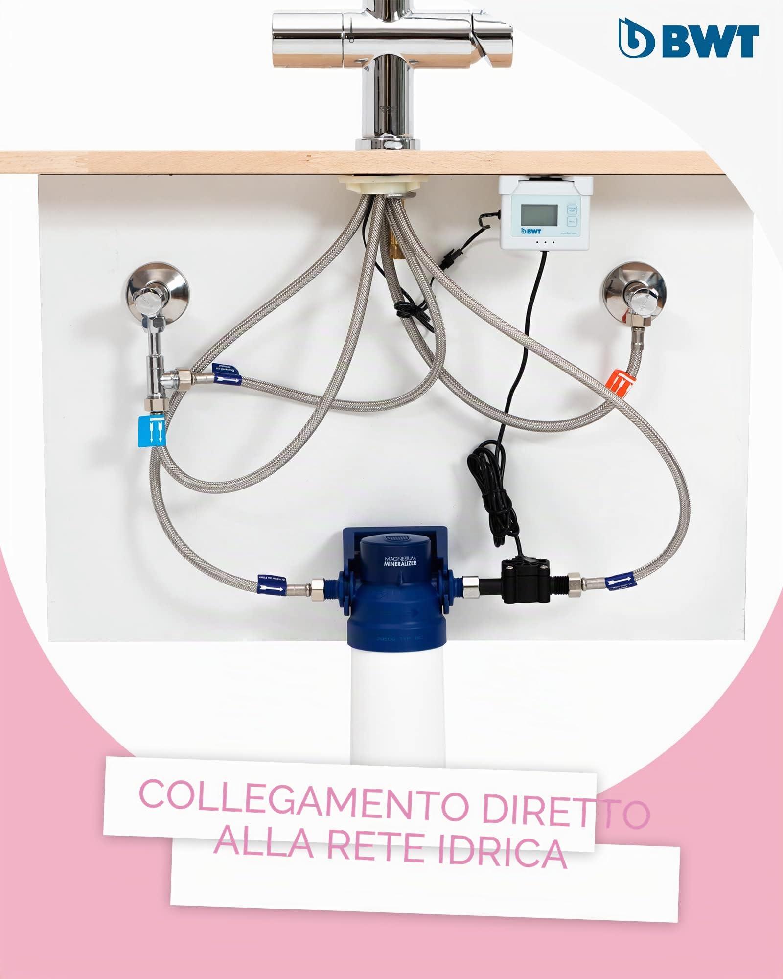 BWT Filtro acqua AQA drink M300 | Candela filtrante con magnesio | Filtro acqua potabile | Filtra cloro, piombo e rame