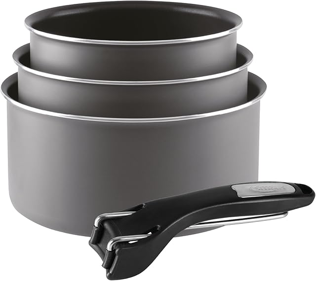 Sitram 710876 Set of 3 Saucepans Non-Stick Aluminium Round sitramulti Taupe with Handle 16/18/20 cm