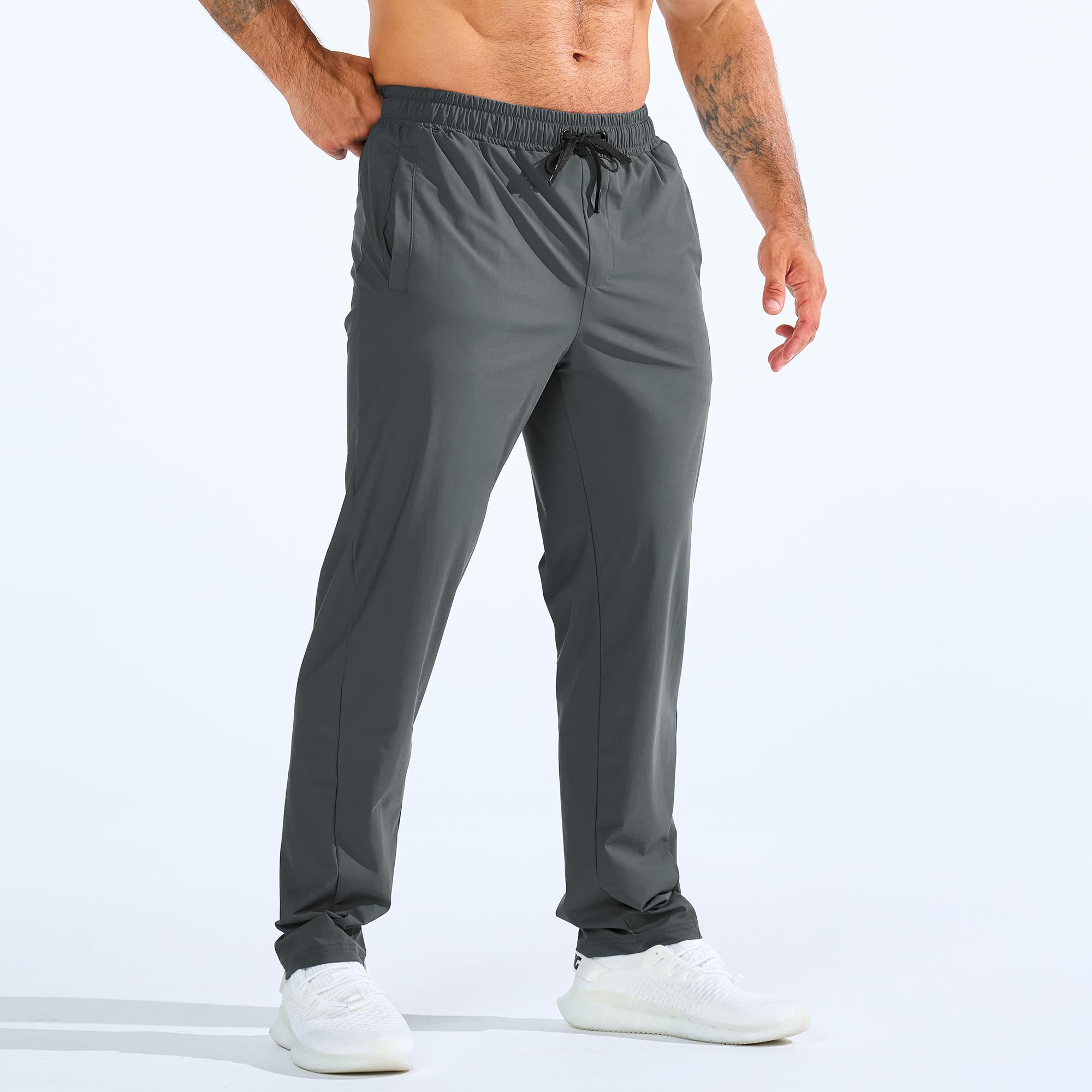ZENWILL LightArmor Pantalones Deportivos Running Hombre Jogger Cremallera Bolsillo