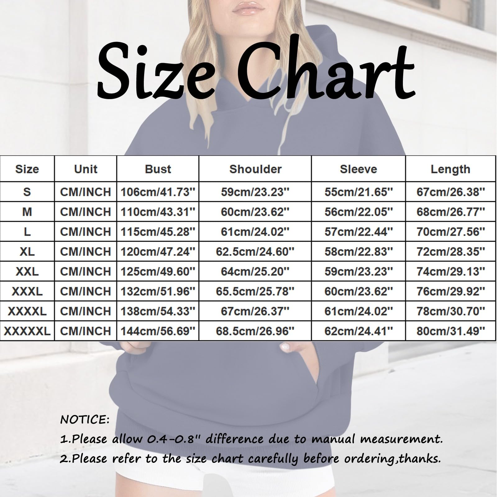 Hoodie Oversize - Sudadera con capucha para mujer, talla grande
