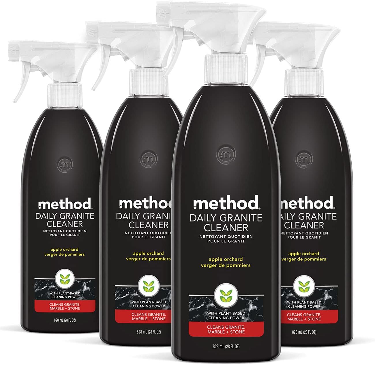 Daily Granite Cleaner Spray, Apple Orchard, Cleaning Agent for Granite, Marble, and Other Sealed Stone, 28 oz Spray Bottles (Pack of 4)