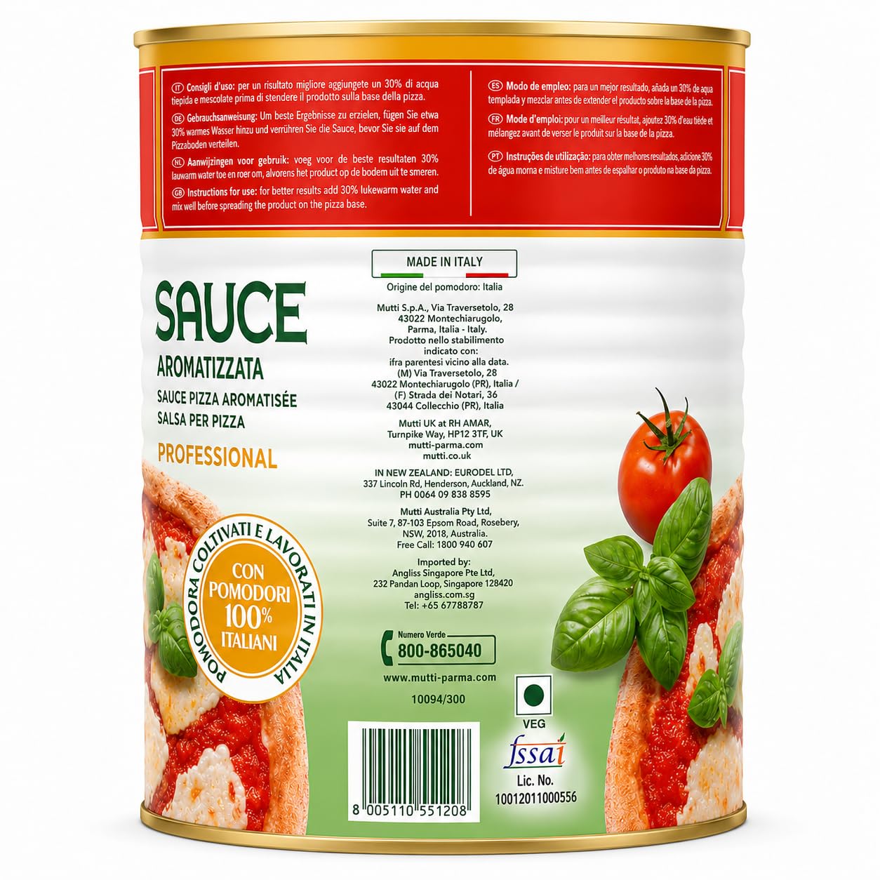 Tomate Pizza Sauce Aromatizzata
