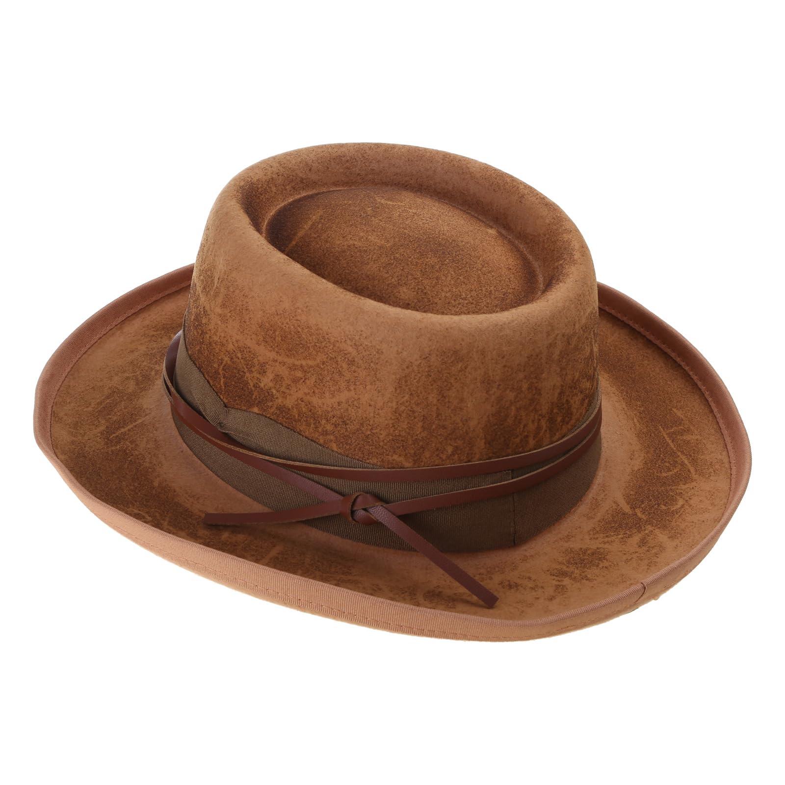 Sombrero Fedoras de moda para mujeres y hombres con cinturón, sombrero de panamá, sombrero de magos, sombrero de lana, disfraz de juego de rol, sombrero de disfraz para adultos