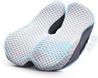 Seat Cushion for Tailbone Pain Relief X-Large,Ergonomic Office Chair Cushions for Butt Hip Lower Back & Sciatica Pain Relief Pillow,Pressure Relief Seat Cushion for Long Sitting, Car & Plane (Grey)