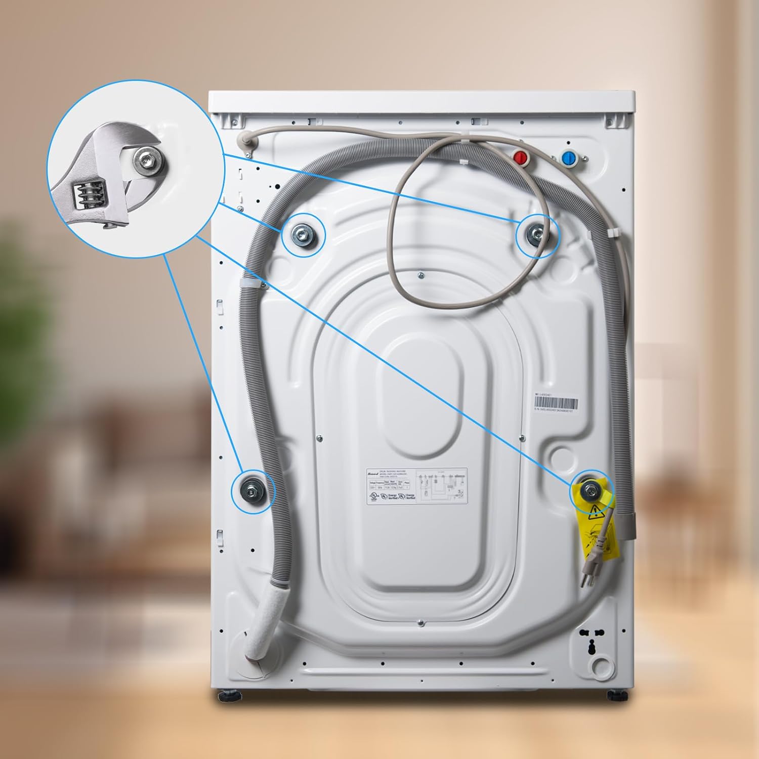 SMETA Compact Front Load Washer Washing Machine 2.8 cu. ft. Small Front Foading Space Saving Washer 24