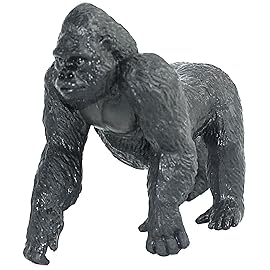 FUNSHOWCASE African Jungle Animals Male Gorilla Silverbacks Toy Figure Realistic Miniature Figurine Height 3.5-inch 1689