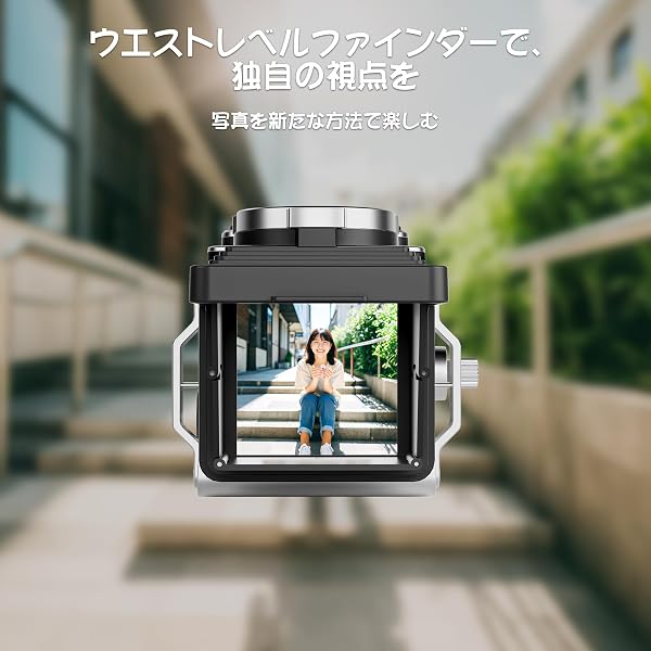 CHUZHAO ミニレトロデジタルカメラ - ビンテージTLRスタイルのコンパクト一眼レフ風デジカメ、オートフォーカス対応、16GB SDカード付き、初心者・ティーンズ・子供・大人に最適なギフト - 3
