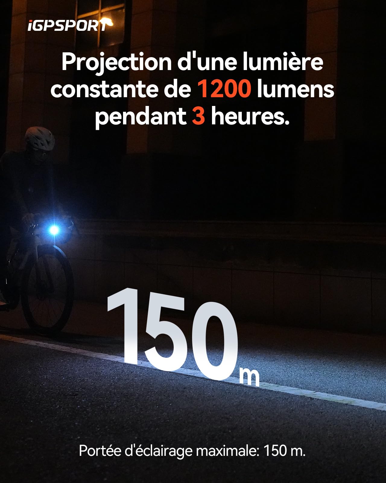 iGPSPORT BSC300T Compteur Velo sans Fil et 1200 Lumens Lumiere Velo