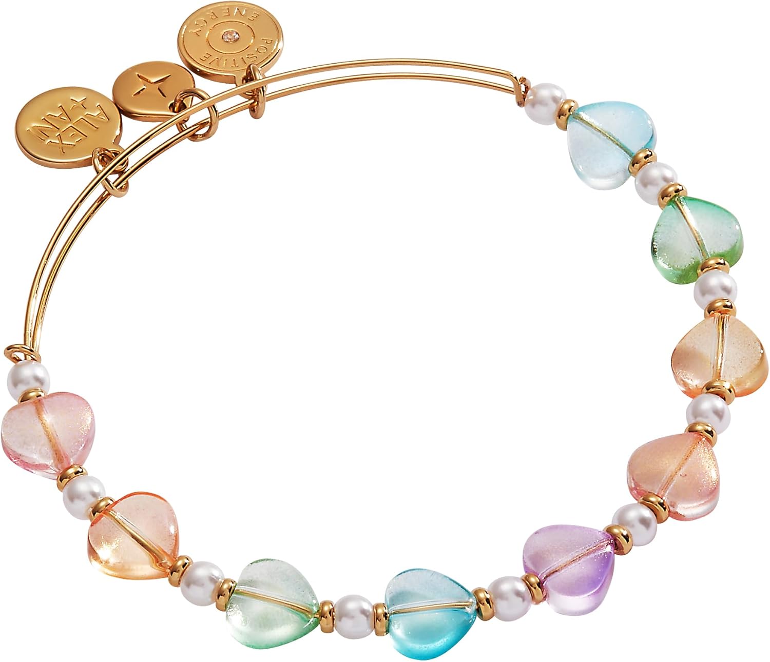 Alex and Ani Colorful Heart Beaded Bangle