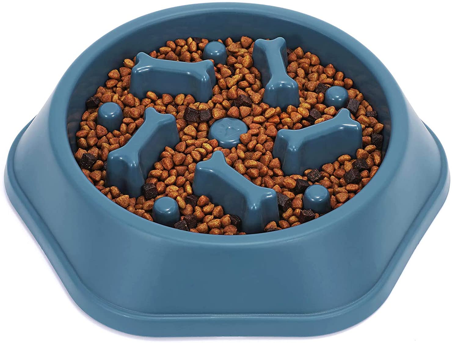 Panthalassic Pet Slow Feeder Bowl for Small Medium Dog Cat, Non Slip Maze Design - Interactive Feeder - Slow Down Feed Pet Feeding Bowl (Blue)