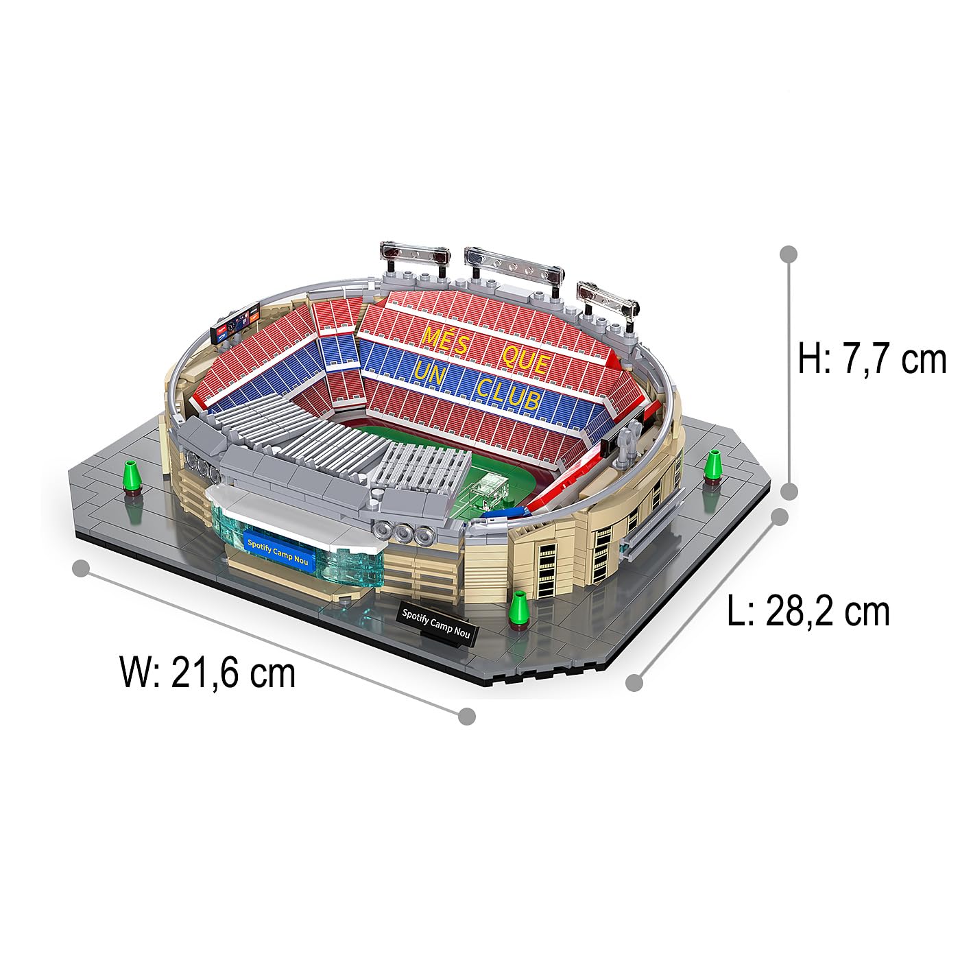 JAMARA 402910 CADA Camp NOU Stadion FC Barcelona cegły z klocków zaciskowych Stadion model zestaw do montażu architektura zabawka dla dzieci od 8 lat pomysł na prezent