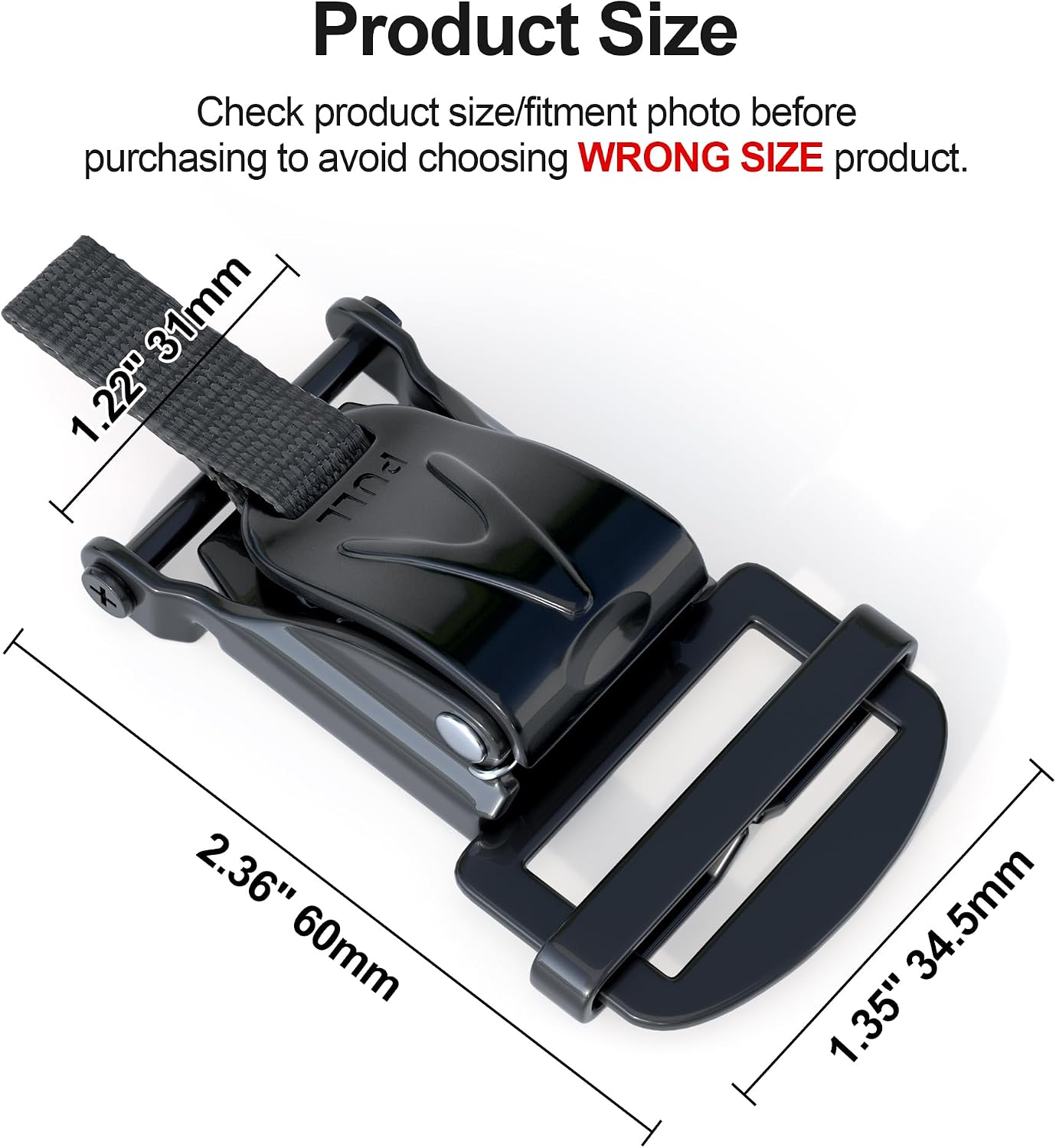 JAGASOL Helmet Quick Release Buckle Kit for Motorcycle Helmet, Metal Motorcycle Helmet Accessories, Helmet Chin Strap Replace D-RING Helmets Up to 1", Suitable for Full Helmet, Half Helmet, 2 PCS