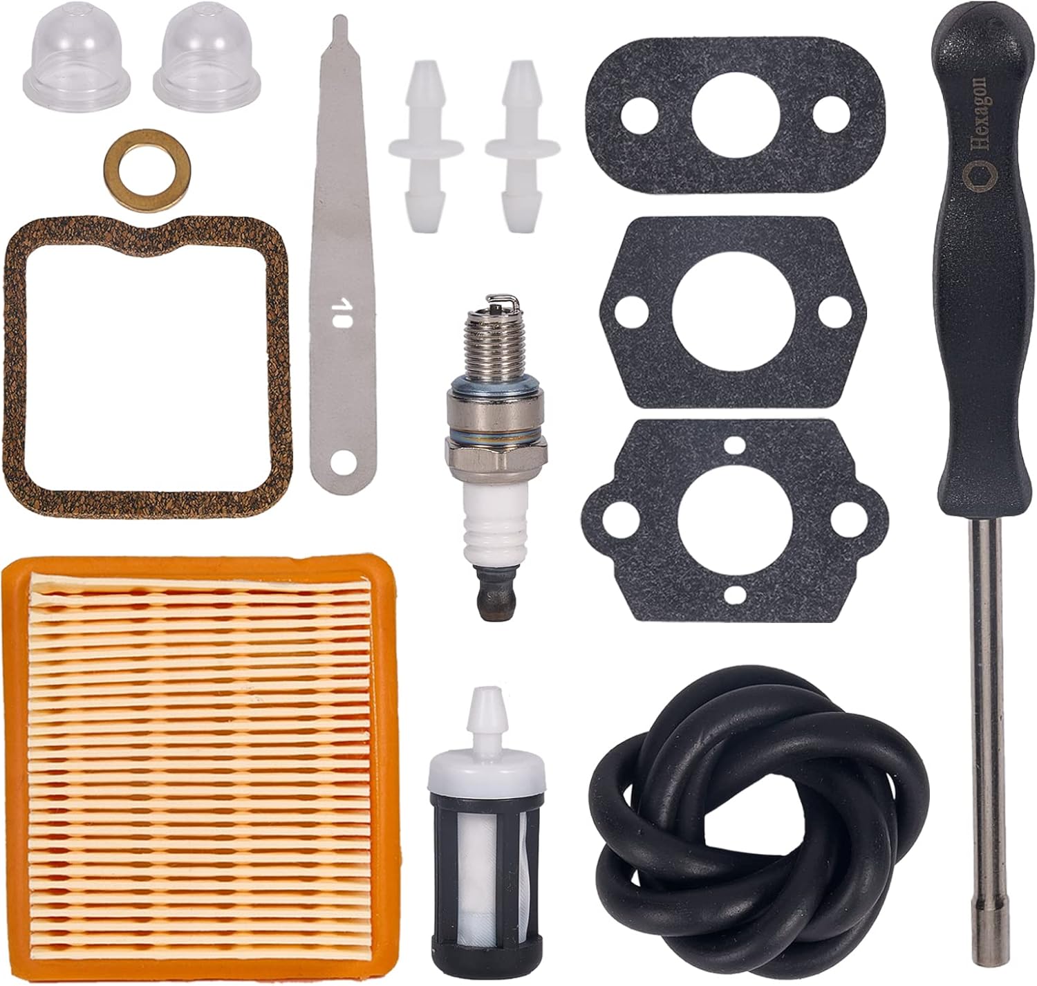 FS131 Carburetor for Stihl 4180-120-0617 FS131 FS131R HT131 HT133 KM131 KM131R FS311 Brushcutter Trimmer - with 4180 141 0300 Air Filte & 4180-007-1005 Valve Clearance Setting Kit