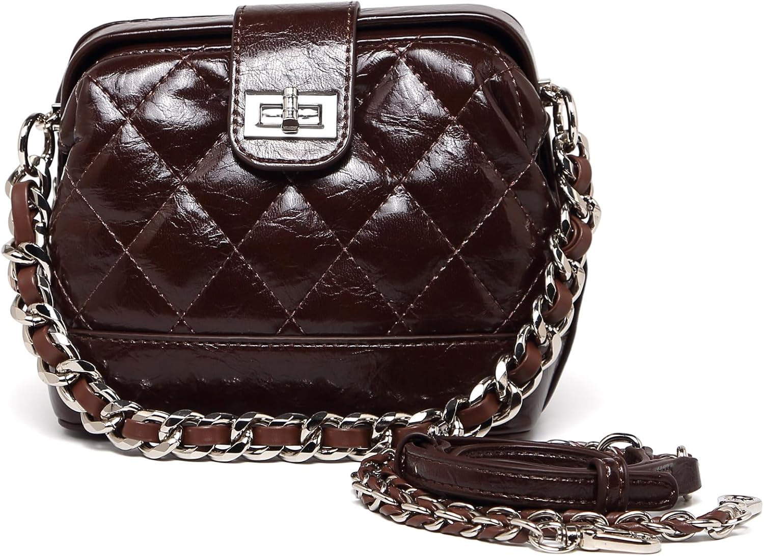 Trendy Women Box Shoulder Bag Crossbody Wallet with Diamond Stitch Pattern Lightweight and Spacious for Everyday Carry