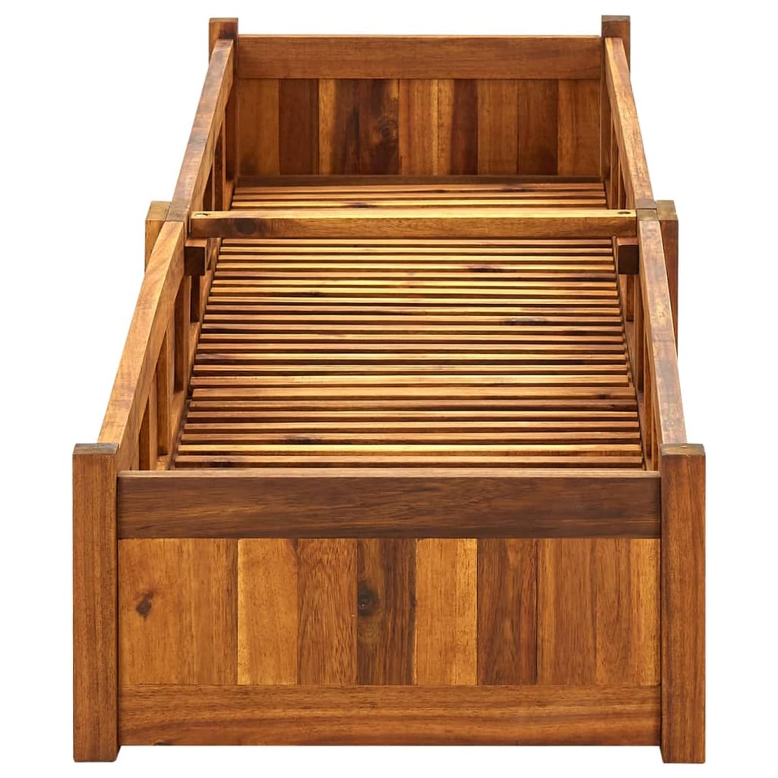 LAPOOH Arriate, Mesa De Cultivo, Huerto Domestico, Cultivo De Plantas Aromaticas, Arriate De Jardín, de Madera de Acacia 200x50x25 cm