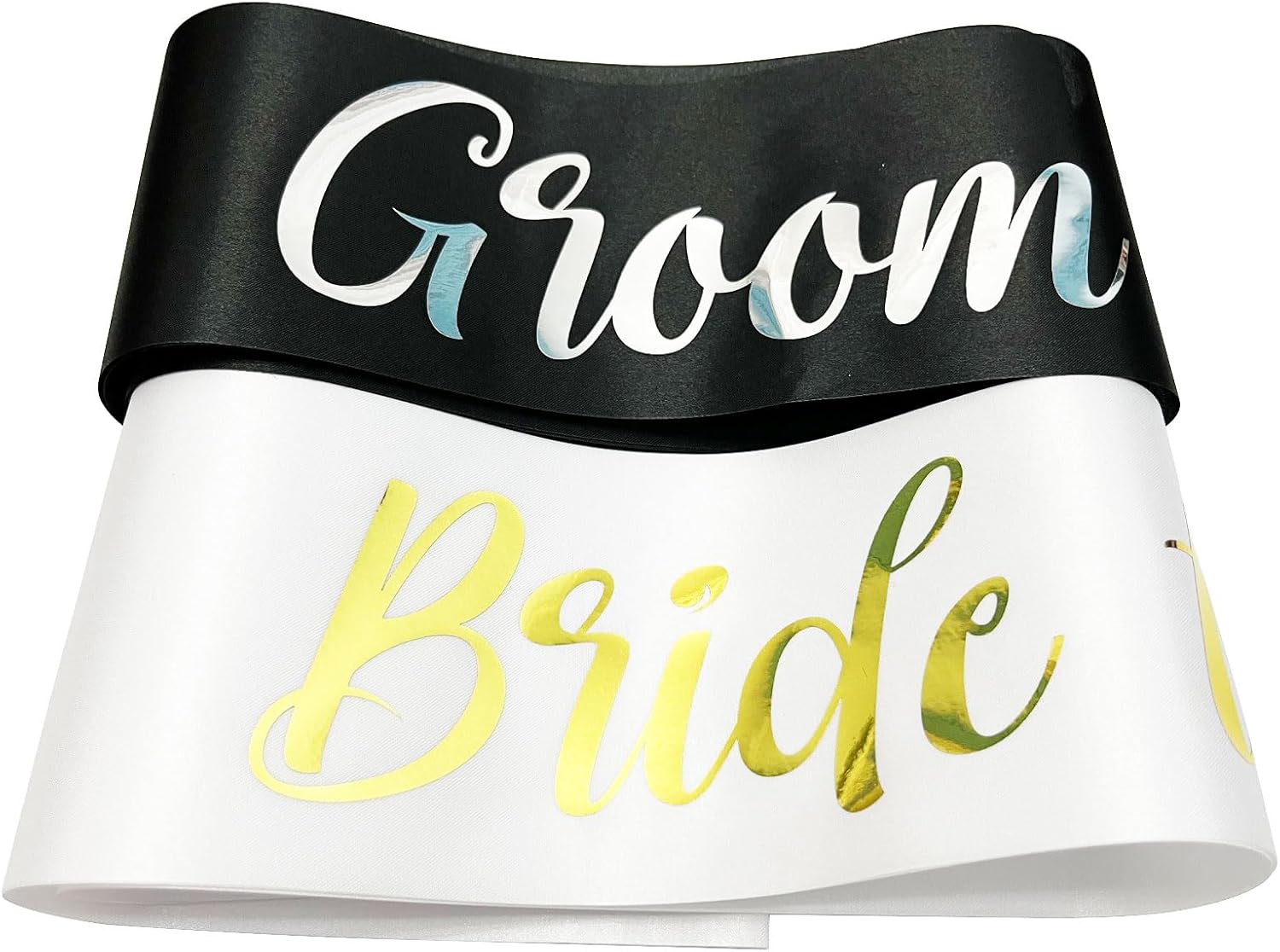 Bride to Be Sash and Groom to Be Sash, Bachelorette Party Supplies Engagement Party Favors, Bridal Shower Sashes Bachelor Decorations Just Married Gift Engaged Decor Accessories - Image 3