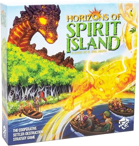 Greater Than Games  Horizons of Spirit Island  Juego de mesa de estrategia cooperativa  1 a 3 jugadores  90+ minutos  A partir de 14 años