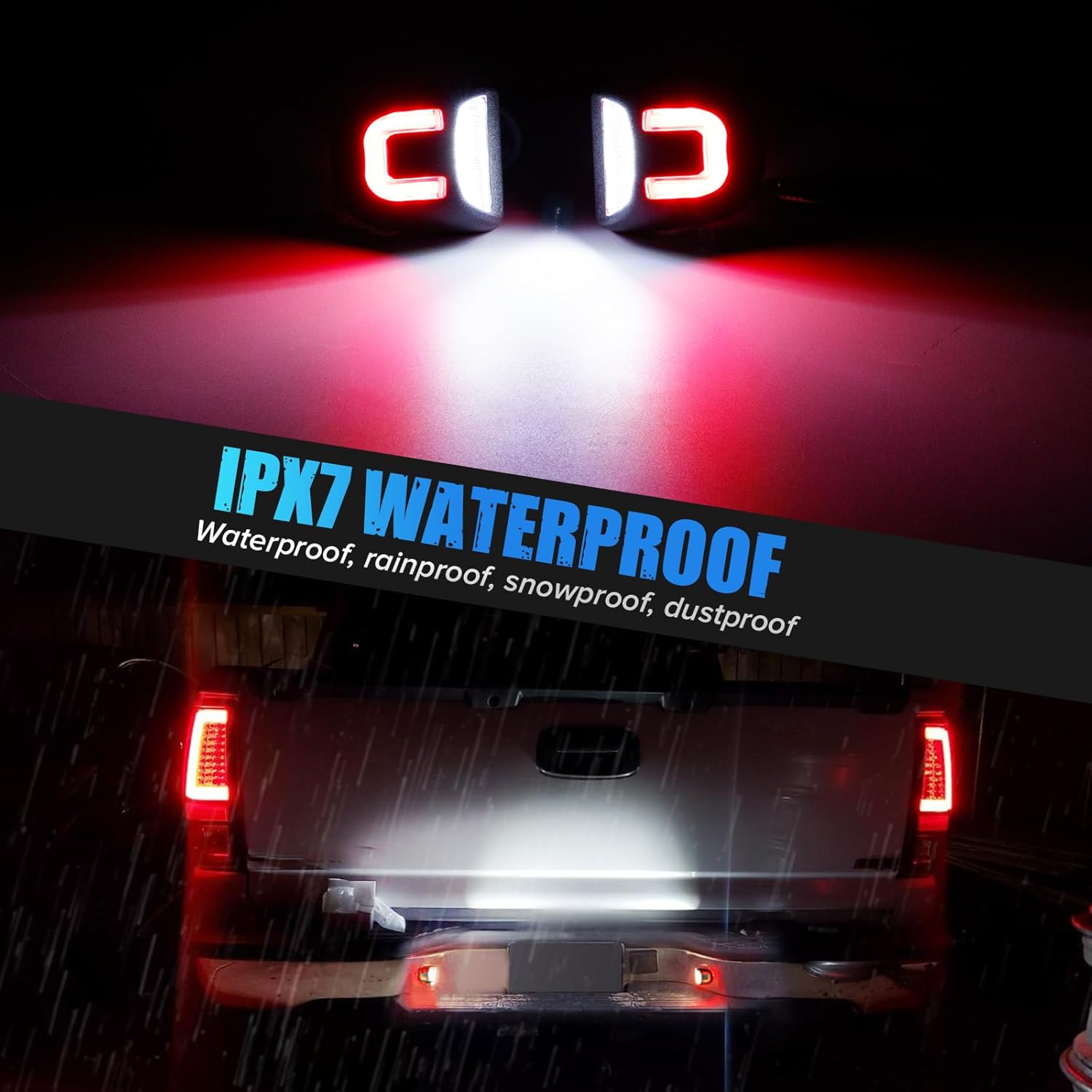 LED License Plate Light Compatible with Silverado Sierra 1500 2500/HD 3500/HD1999-2014 1500HD 2001-2006 Suburban Tahoe Yukon/XL1500 2500 00-06 Avalanche/Escalade EXT02-13 Red U-shaped Tag Lamp