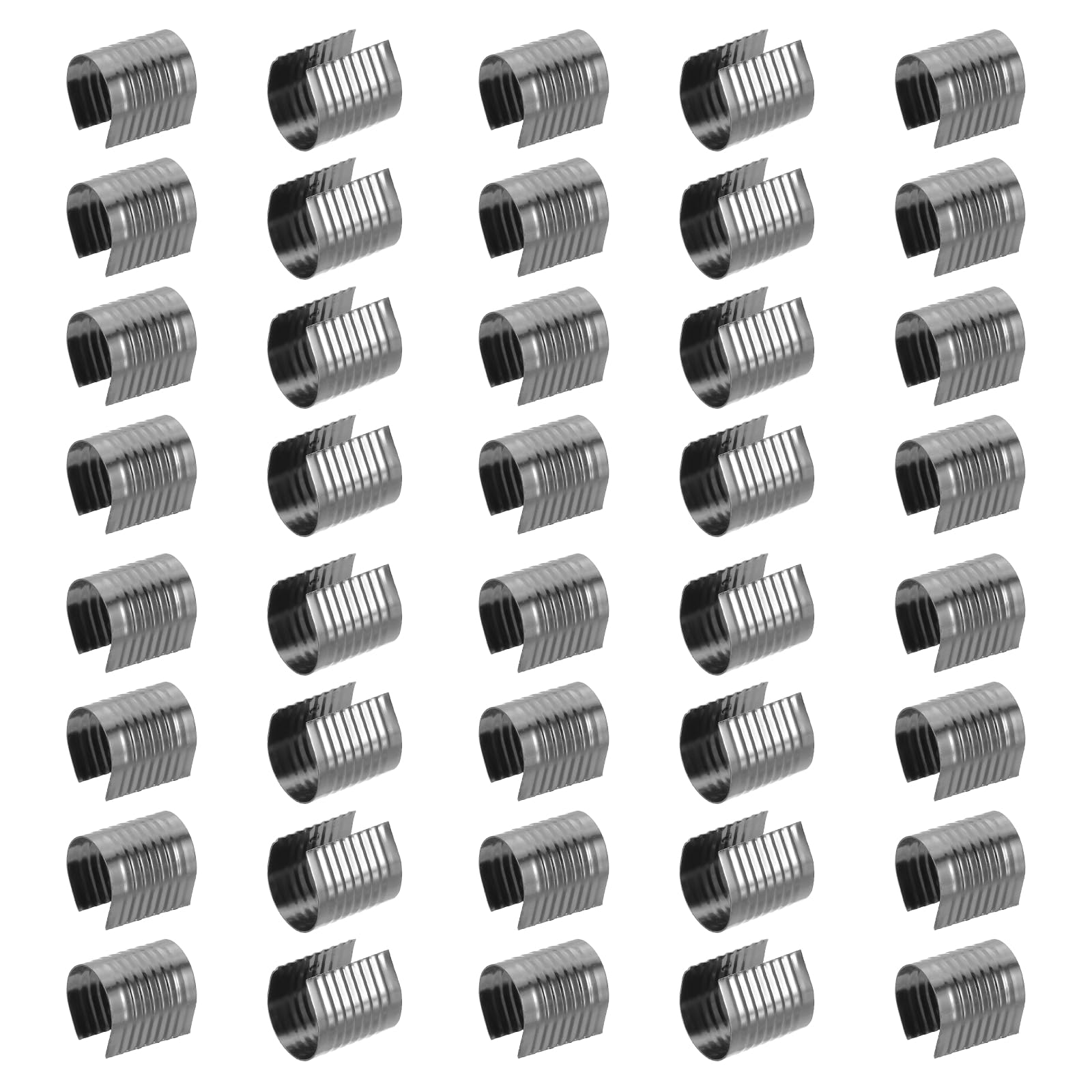 Tubes cylindriques en métal PATIKIL 80 attaches de cordon en cuir pliables pour serrage facile