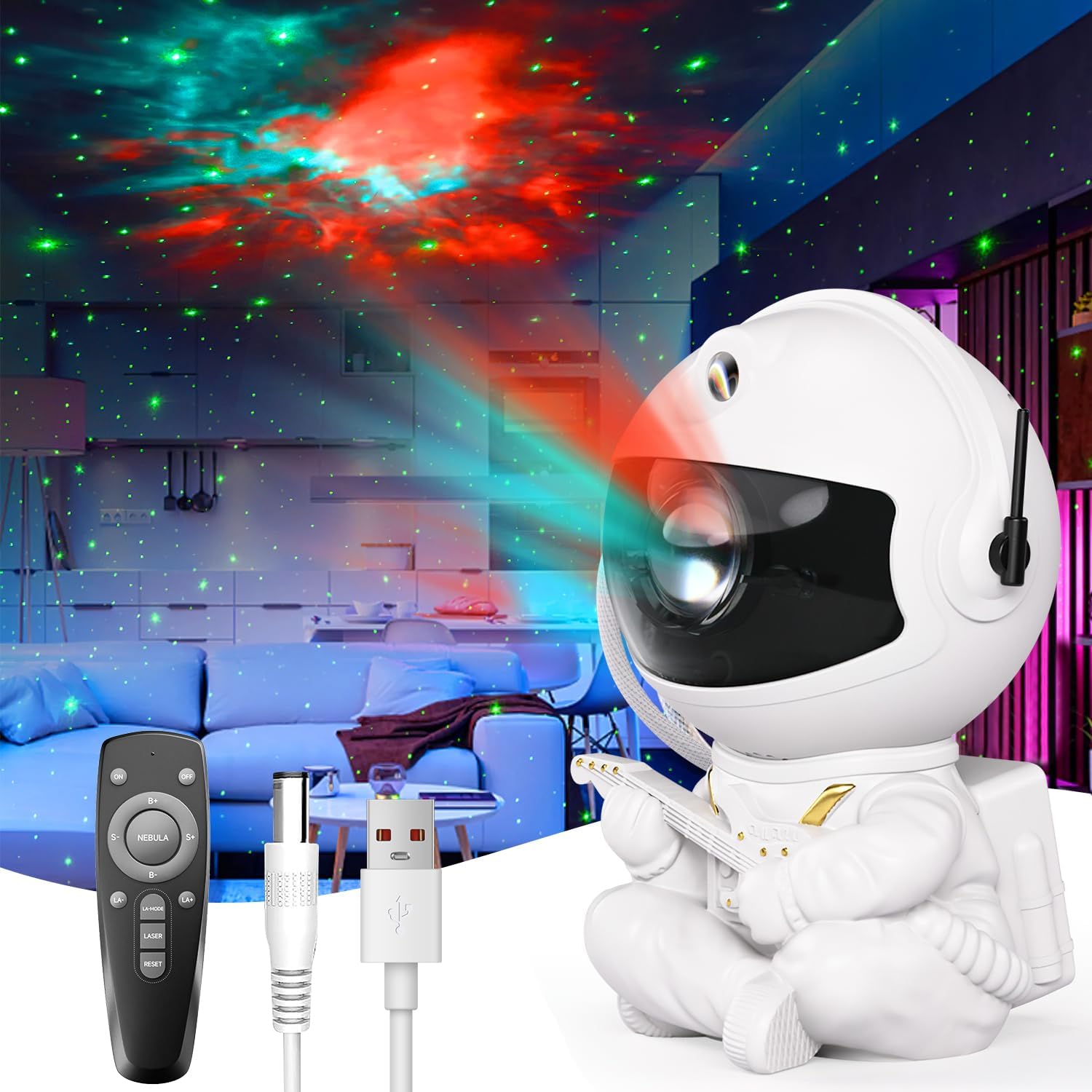 Reproductor De Corán Musical Con Proyector De Luz Estelar – Máquina De Aprendizaje Con Sonidos, Luces Oceánicas Y Canciones – Regalo Educativo Para Niños (Pilas AA No Incluidas)