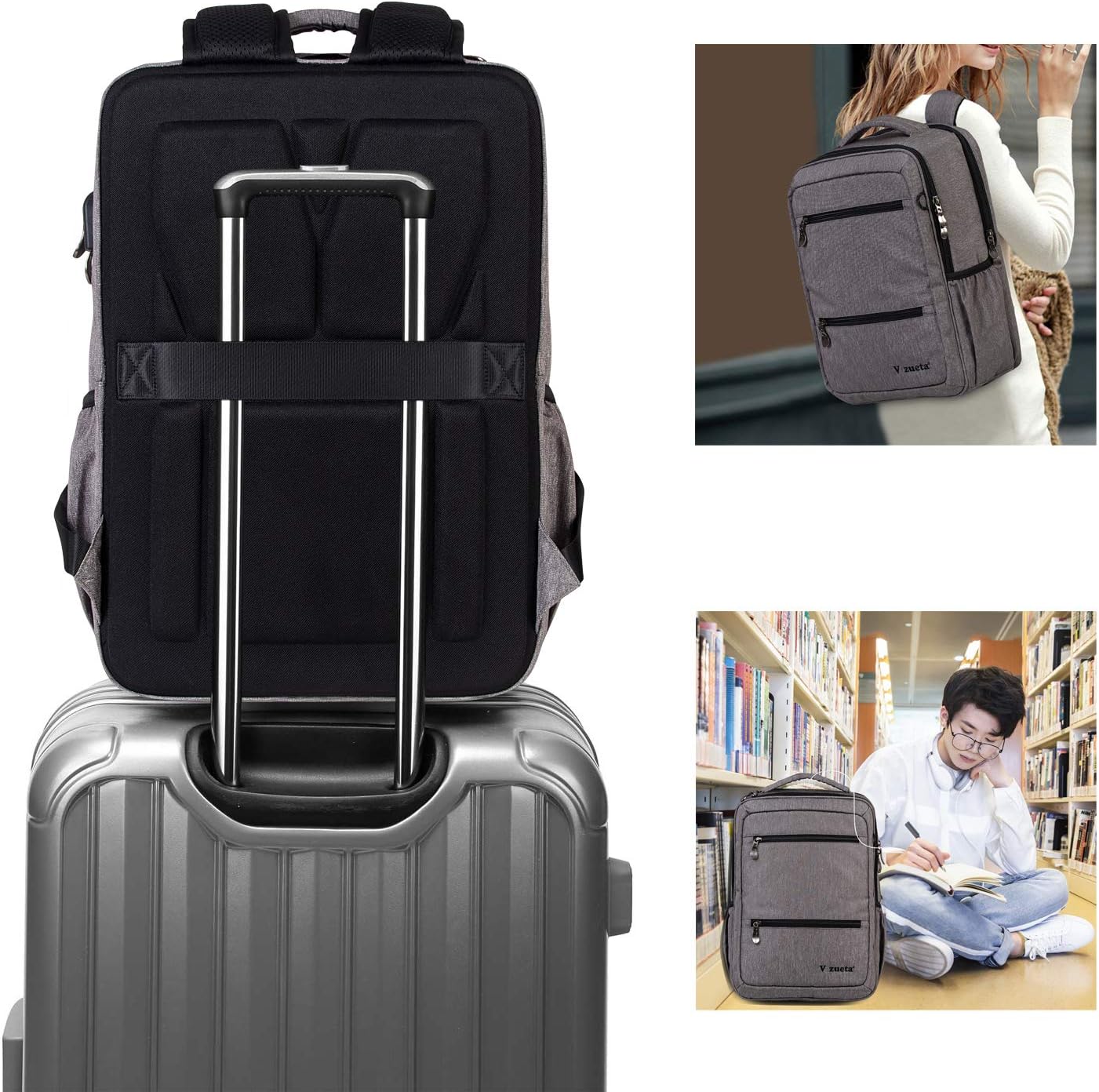 Flash Deals - 50% OFF Laptop Backpack Travel College Business Work Computer Backpack for Women Men hui Super Sale 🛒 Laptop Backpack Travel College Business Work Computer Backpack for Women Men hui