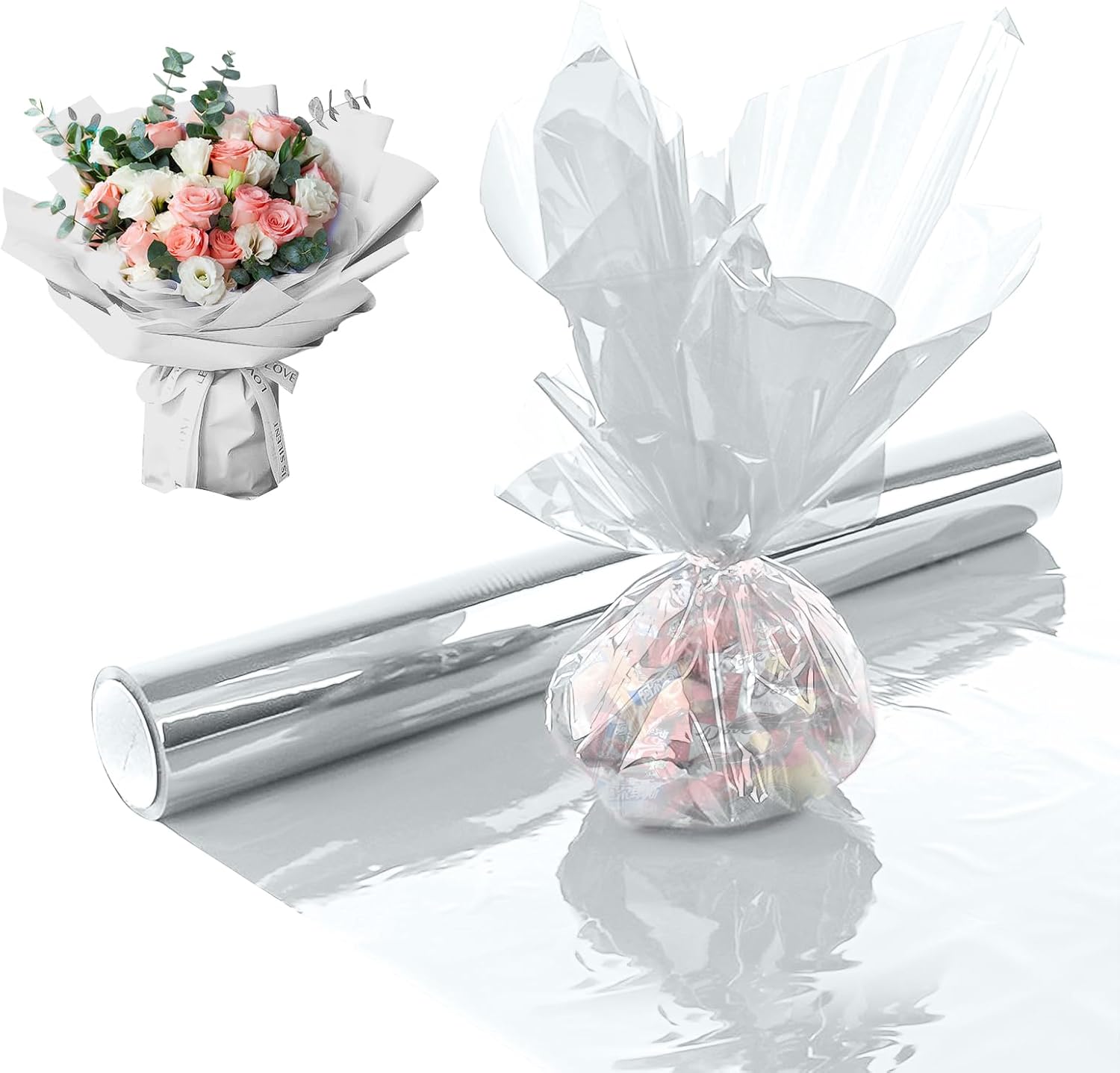 Amazon happykau セロファン カラーセロハン セロファンラップロール 30m 大容量 幅40cm 結婚式 ギフト生日 花