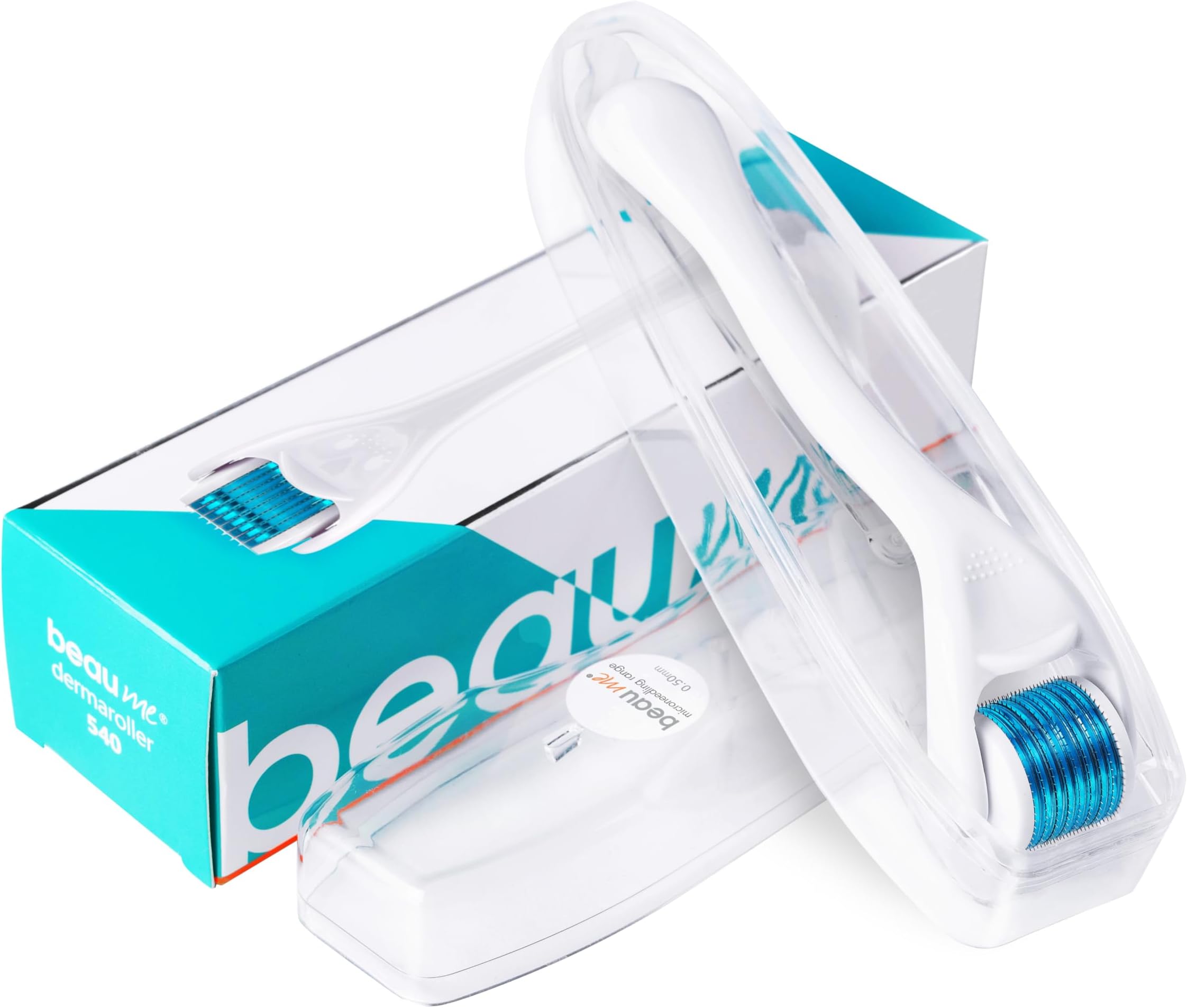 BEAUME® Professional Derma Roller for Skin Rejuvenation and Hair Growth – 540 Titanium Needles (0.5 mm) – Certified German Quality, Collagen Boost, Wrinkle Reduction, Acne Scar Treatment