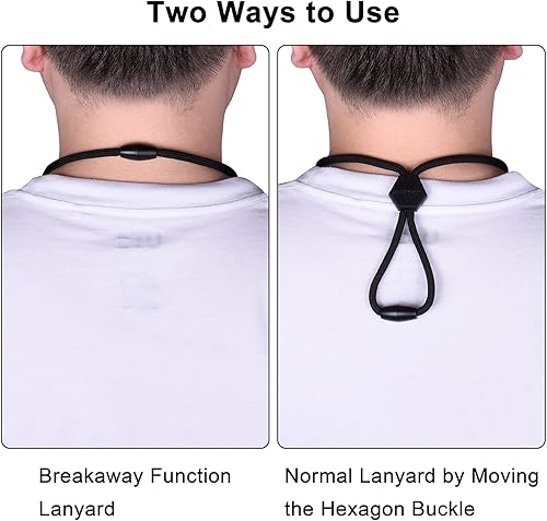 Miniatura 8 de Wisdompro - Soporte para tarjeta de identificación, cordón duradero de 23 pulgadas con soporte para identificación, hebilla desmontable de