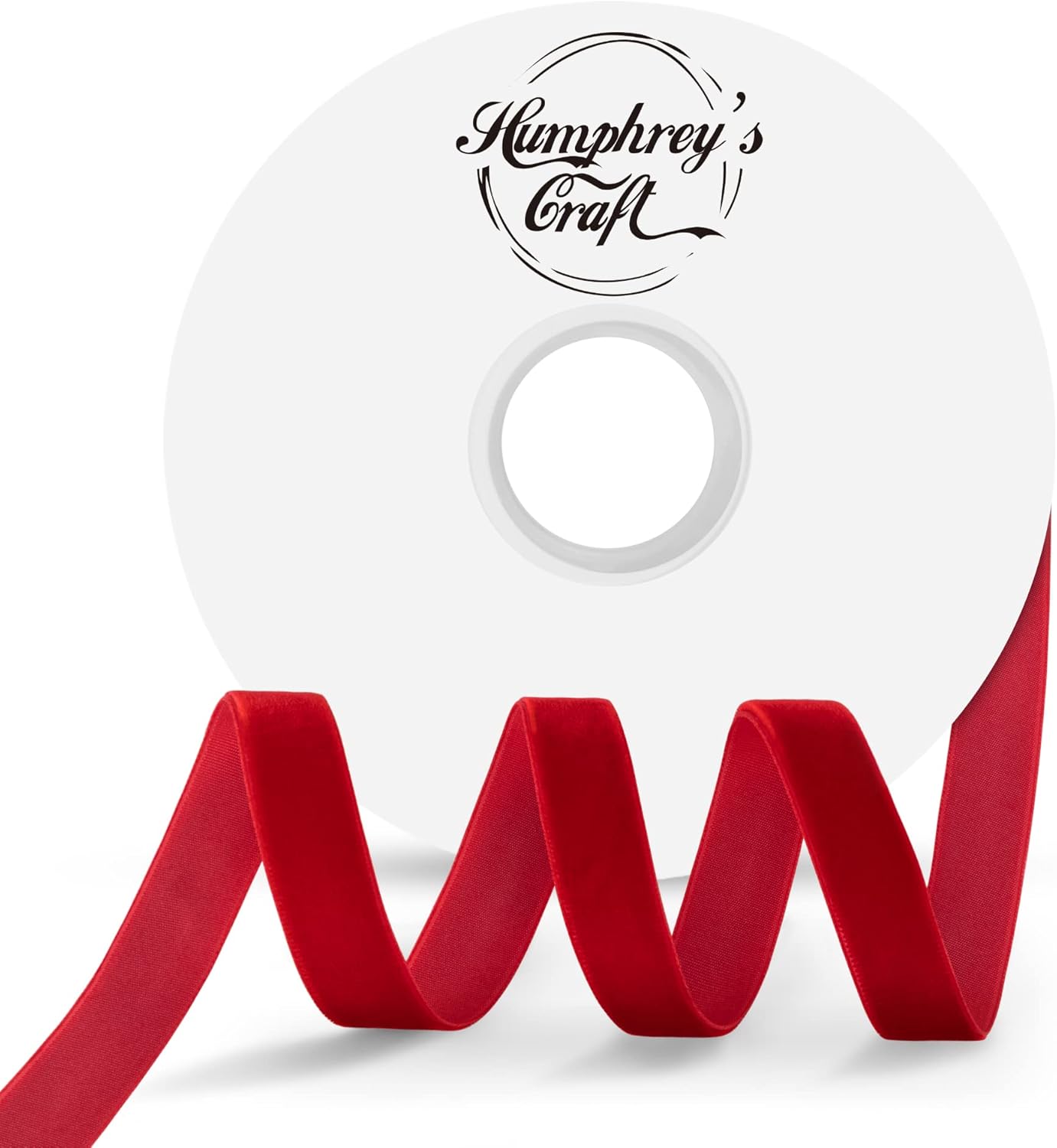 Humphrey's Craft 5/8 Inch Wide Red Velvet Ribbons Spool