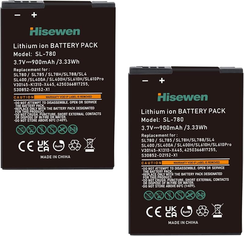 Hisewen 2 Darabos Akkumulátor Csomag Siemens Gigaset SL78H SL780 SL785 SL788 SL400 SL400A SL400H X656 Telekom A806 Telefonokhoz