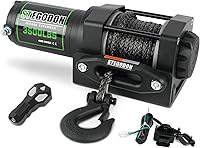 Vista 9 de Cabrestante Eléctrico Impermeable de 4500 lb 12V, Cabrestante ATV/UTV con Cable de Acero con Control Remoto Inalámbrico y Guía de Rodillos