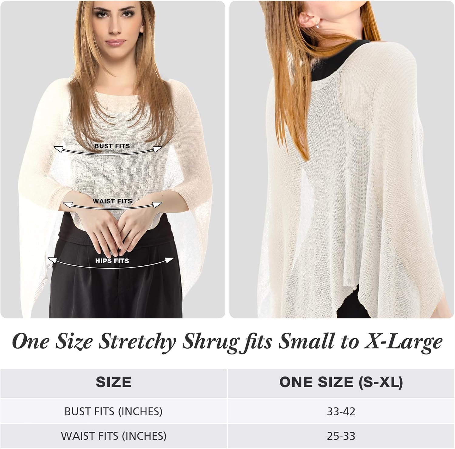 1 Pcs Women Sheer Poncho Shrug Summer Sheer Blouse Top Lightweight Poncho Sheer Bolero for Formal Evening Dress - Image 3