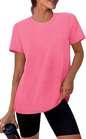 NIASHOT Workout Tops for Women Short Sleeve Summer Tops 2026 Athletic Shirts Pilates Exercise Clothes Sports Yoga Fitness